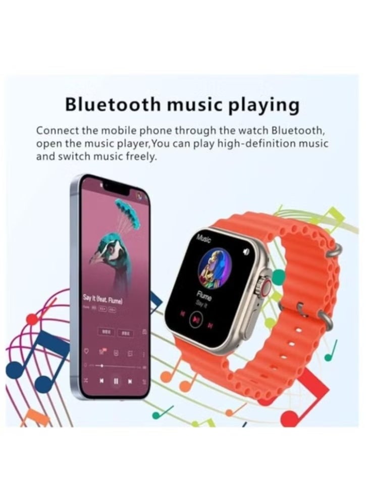 PRIMO PLUS - The New PR ULTRA MAX Smart Watch Series 8 With A Full Screen Works With The Android And IOS System Is Responsive Wireless Charging And Supports GPS With 7 Bracelets and Protection Cover , Size 49 mm - - Image 1