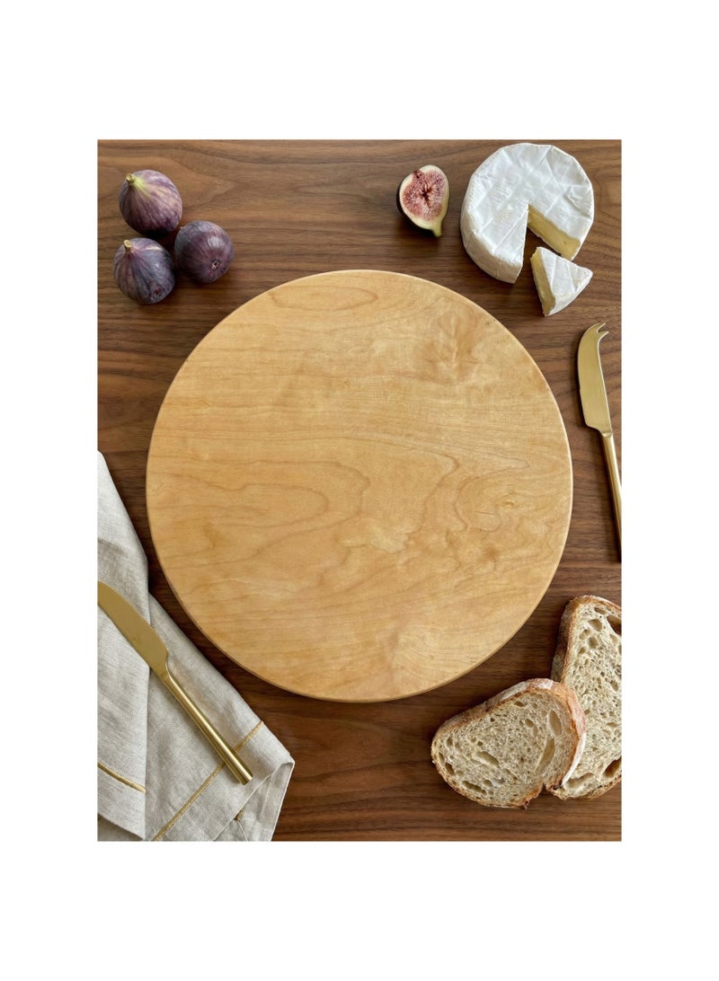 كذا هوم كازا هوم صينية تقديم دوارة فاخرة من الخشب الطبيعي - تشطيب فاتح أنيق - قاعدة دوران ناعمة لتقديم الطعام - Image 4