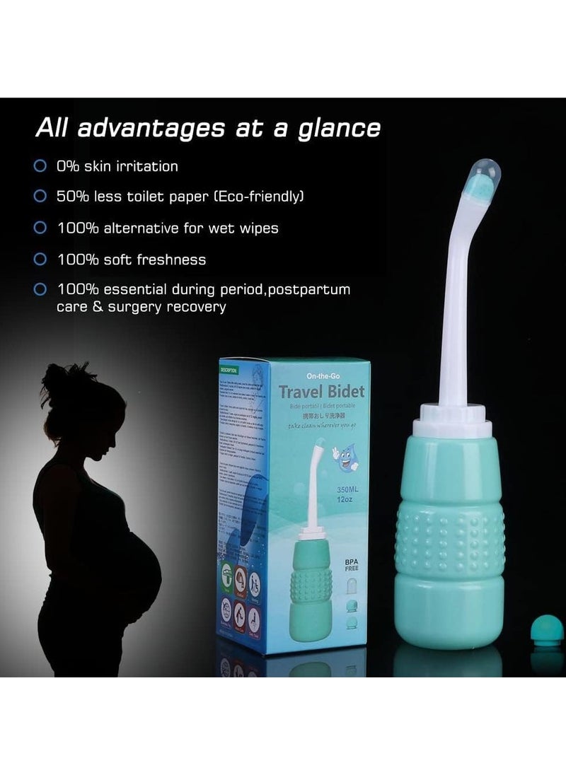 Generic - Peri Bottle Travel Shattaf, Portable Travel Bidet with Carry Bag,2 Nozzle,Essentials for Postpartum Perineal Care,Hemorrhoid Treatment - Image 1