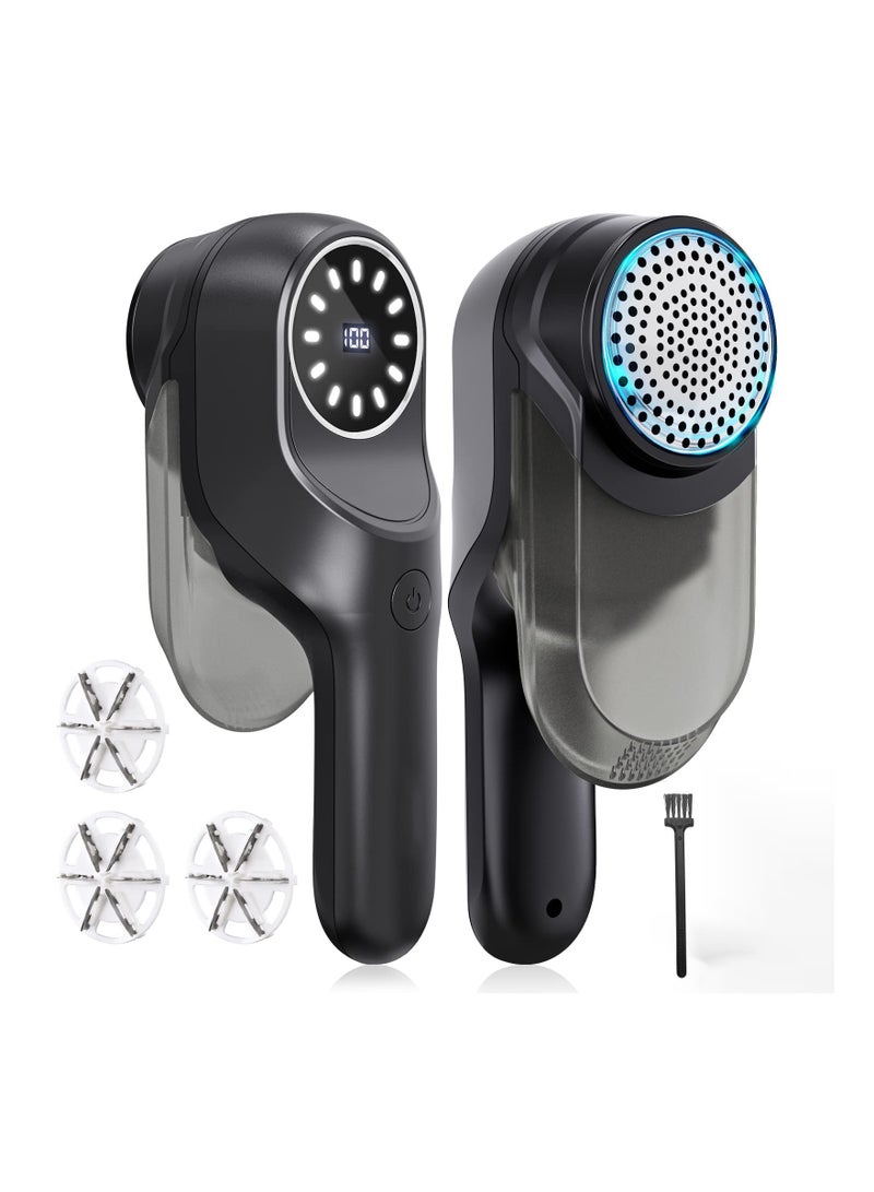 SOLARAE Lint remover, Bobble Remover for Clothes, Fabric Shaver Lint Remover Powerful Lint Shaver 2 Speeds, 3 Replaceable Blades Sweater Pilling Remover Fluff Shaver Brush Fuzz Debobbler for Clothes - Image 1
