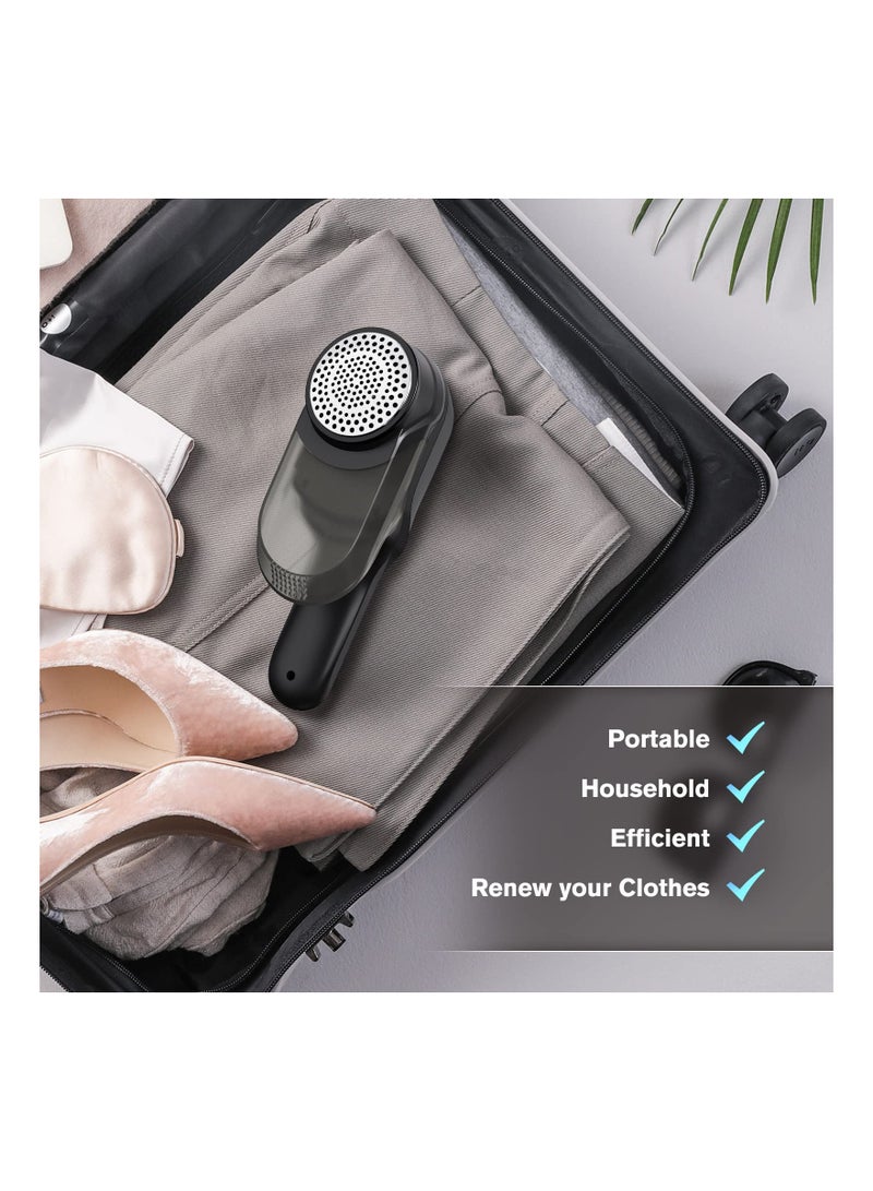 SOLARAE Lint remover, Bobble Remover for Clothes, Fabric Shaver Lint Remover Powerful Lint Shaver 2 Speeds, 3 Replaceable Blades Sweater Pilling Remover Fluff Shaver Brush Fuzz Debobbler for Clothes - Image 3