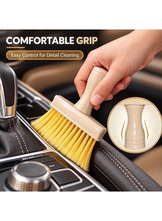 Barakah Car Detailing Brush, Soft High-Density Bristle Interior Dust Cleaning Brush with Wooden Handle for Dashboard, Air Vents, Seats and Leather - Image 3