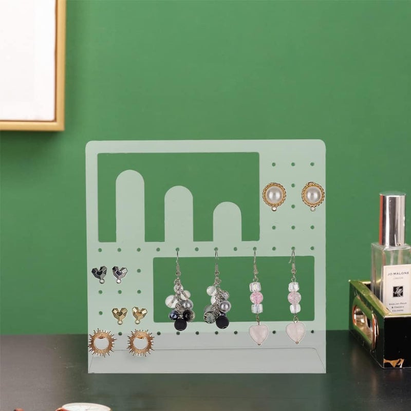 TPGP FINGERINSPIRE Acrylic Earring Display Stand - Clear L-Shaped Organizer for Earrings and Rings - Image 3