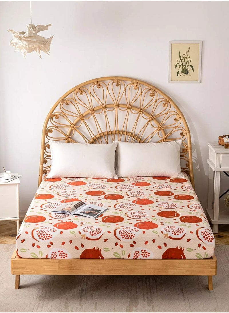 Generic Pomegranate Print Fitted Sheet  - Image 1