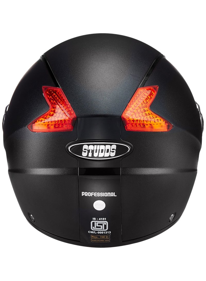 STUDDS Full Face Motorcycle Helmet ABS Shell EPS Impact Protection Ventilated Design Quick Release Strap Black Size L - Image 3