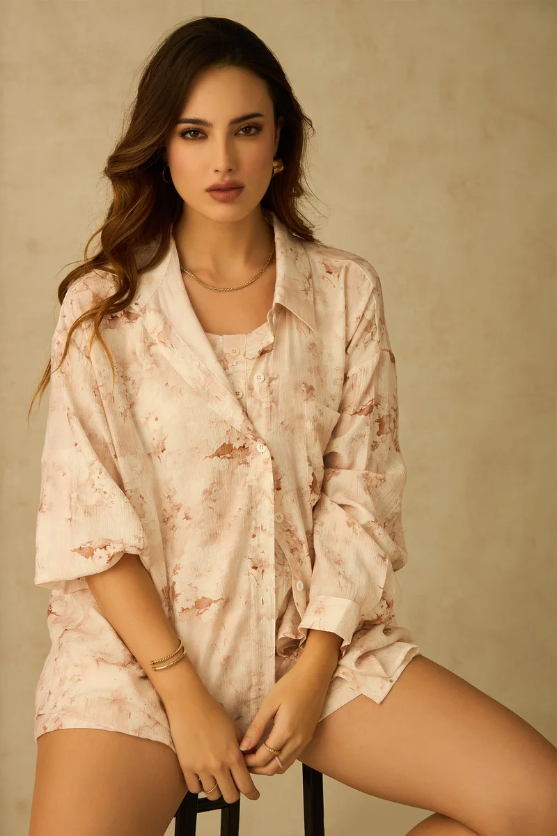 فيرجيو Floral Viscose Printed Full Sleeve Shirt for Women