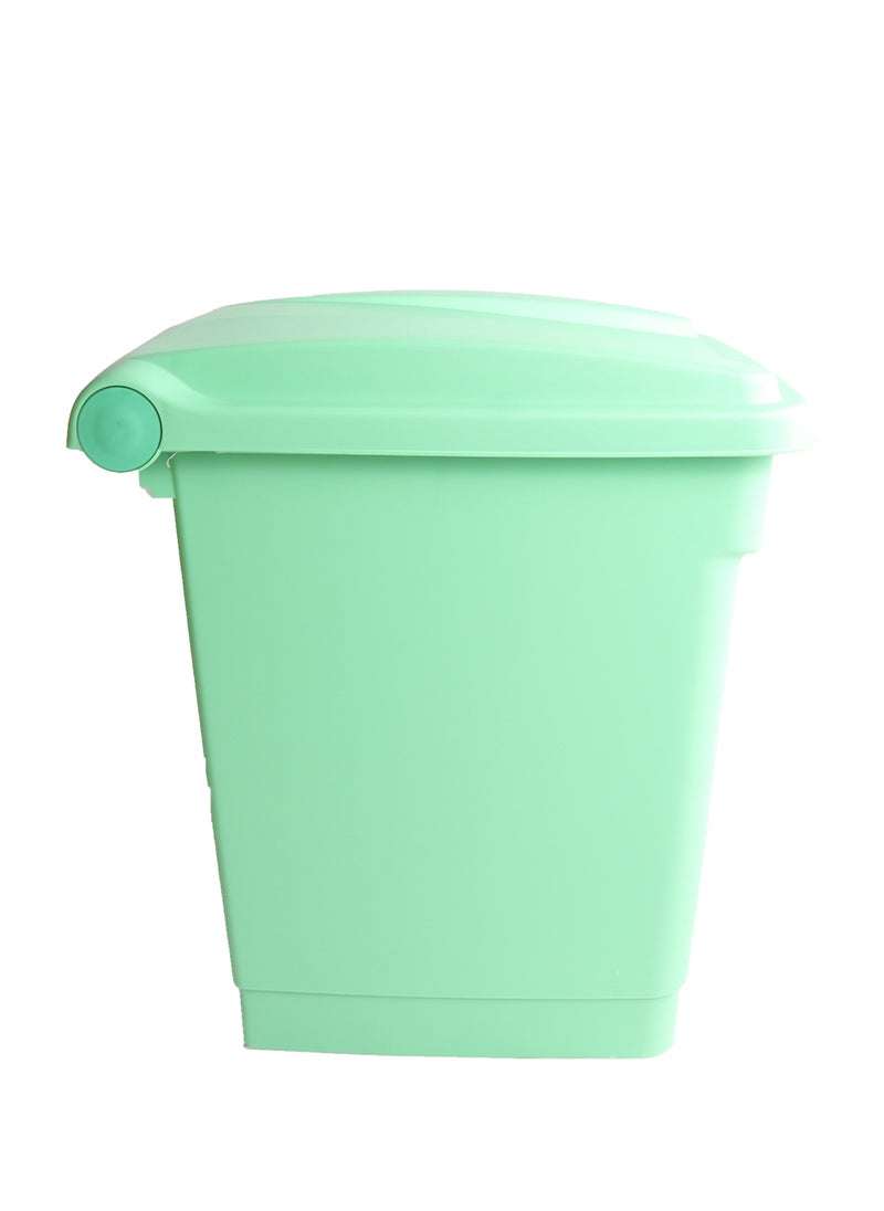 Generic Step Trash Bin | Plastic Matte Finish | Suitable For Bathrooms, Kitchens & Communal Spaces | Green | 45 Liters  - Image 2