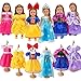 18INDC 6 Sets Princess Dresses for 18 Inch Dolls 18 Inch Doll Clothes Accessories Elegant Ball Gown Outfits with 1 Crow  1 Bow Hairband  Fits Most 18 Fashion Dolls - Image 2