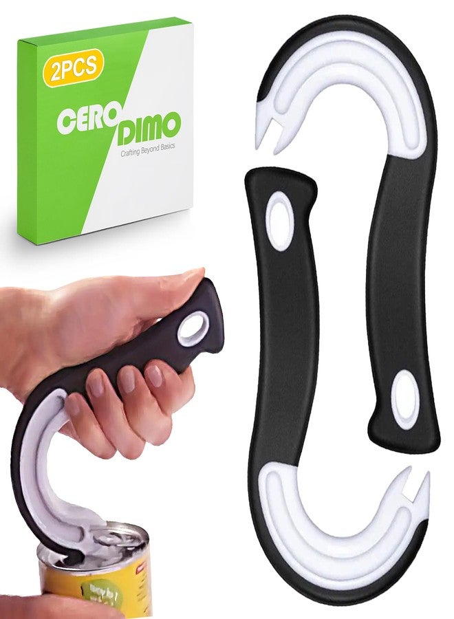 CeroDimo 2 Pack Ring Pull Can Opener for Soda, Cat & Canned Food - Arthritis-Friendly Grip for Seniors, Easy Tab Opener Protects Nails & Joints - Image 1