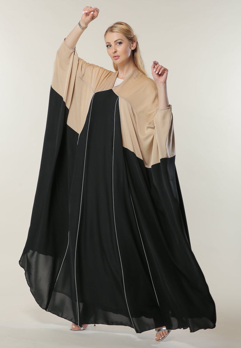 Moistreet Colorblock Farasha Abaya - Image 2