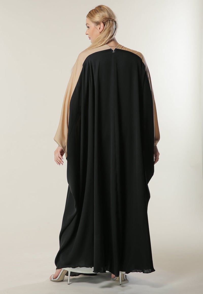 Moistreet Colorblock Farasha Abaya - Image 3