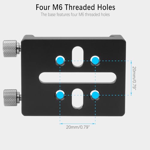 YUEOCT Telescope Dovetail Saddle Clamp Mount Base for Vixen Style Dovetail Handle Bar, with M6 1/4" Slots for Astronomical Astronomy OTA Bracket Adapter, Support Drop-in Mounting - Image 5