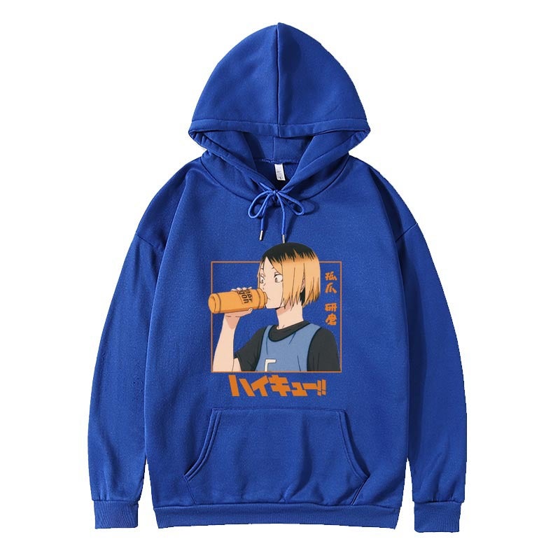 New Animation Japanese Volleyball Teenage Solitary Claw Grinding Print National Tide Treasure Boy Print Hoodie - Image 4