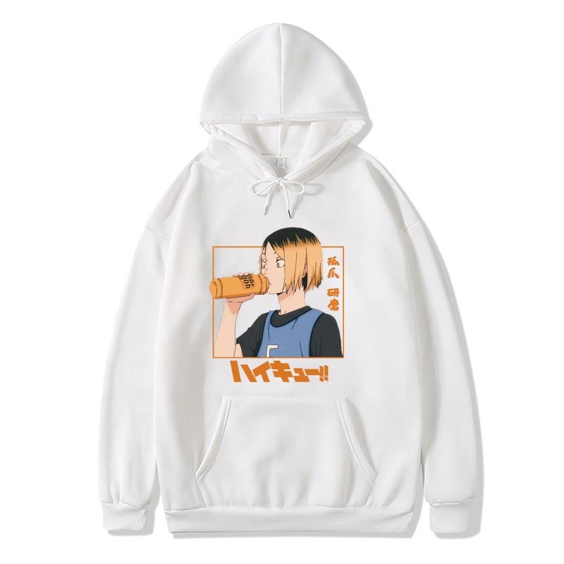 New Animation Japanese Volleyball Teenage Solitary Claw Grinding Print National Tide Treasure Boy Print Hoodie - Image 5