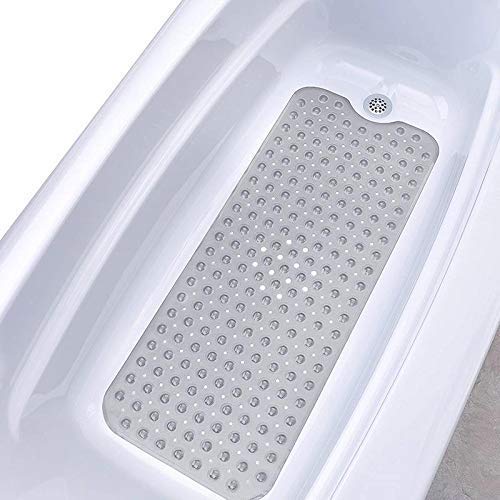 RIVUGJA Anti Skid Mat for Bath and Bathroom Shower Mat Non Slip PVC Rubber Bath Mat with Suction Cup 40 X 100 CM - Image 1