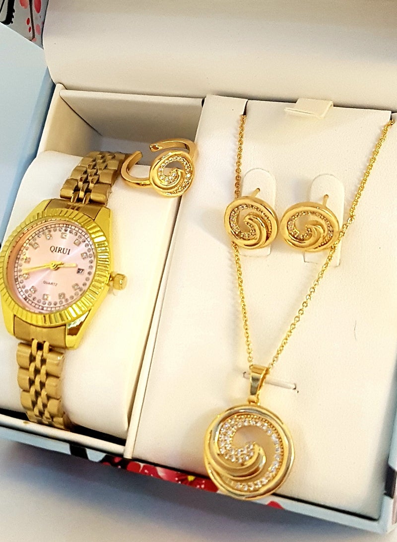Women's watch and jewelry set