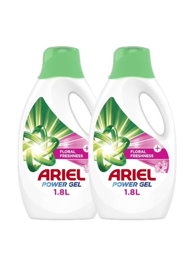 Ariel - Freshness Automatic Liquid Power Gel Floral Freshness 2 x 1.8L - Image 1