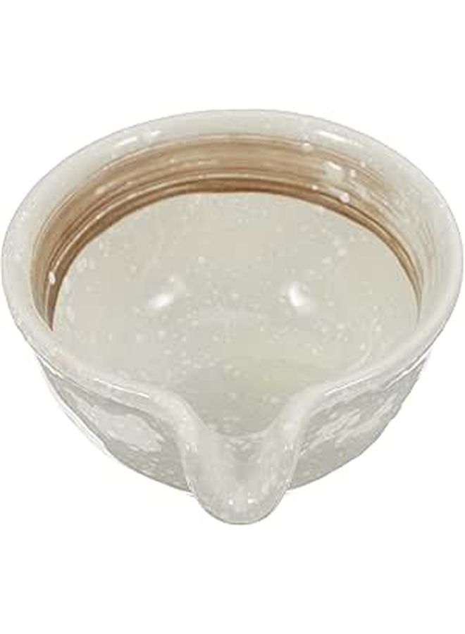 Japanese Ceramic Dipping Bowl With Spout Small Appetizer Plate Heat Resistant - Image 1