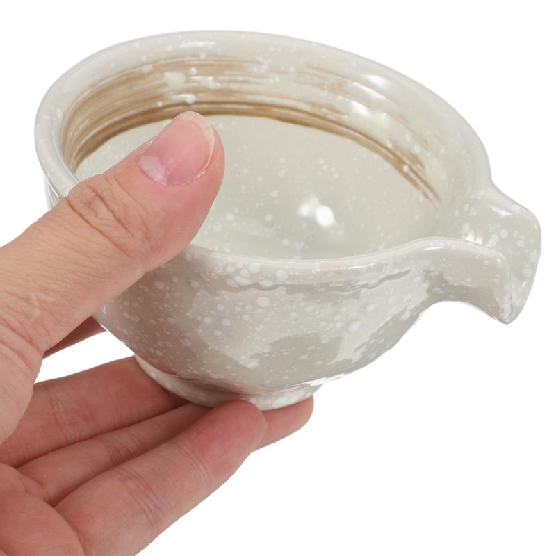 Japanese Ceramic Dipping Bowl With Spout Small Appetizer Plate Heat Resistant - Image 4