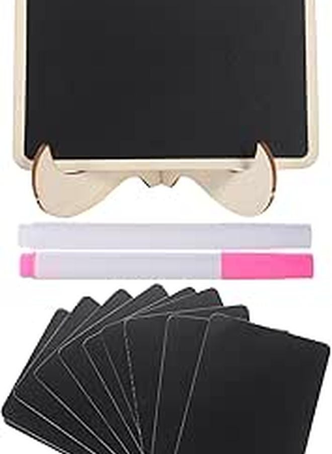 Mini Wooden Chalkboard Signs Set With 10 Boards 2 Chalk Pens And 10 Films - Image 1