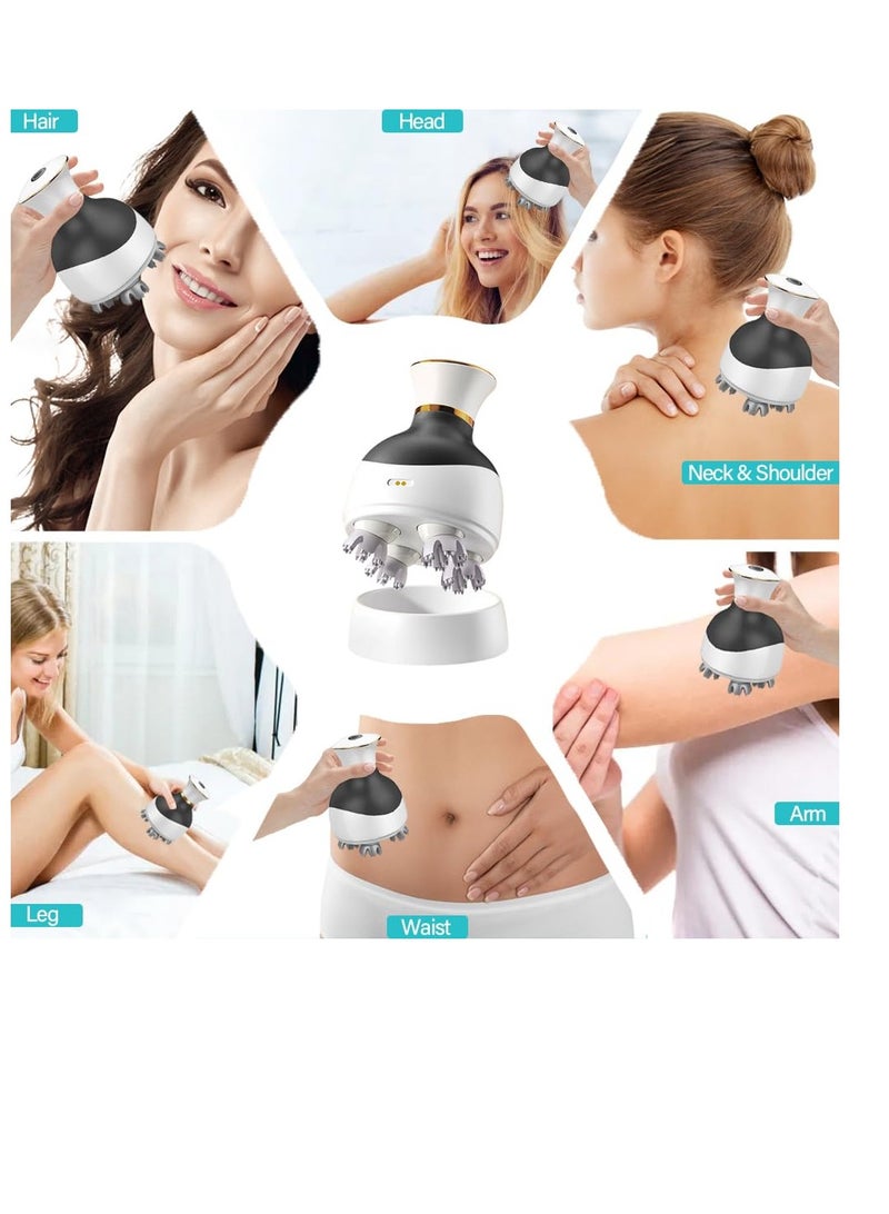 SYOSI Electric Scalp Head Massager, Handheld Portable Head Scratcher Massager with 3 Speed Modes & 8 Massage Claws,  for Hair Growth, Deep Clean & Stress Release Massage, Tight Muscles, Stiffness  - Image 4