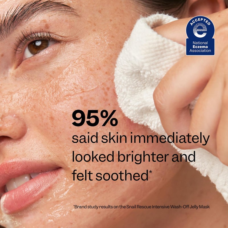 Peach Slices - Snail Rescue Intensive Wash-Off Jelly Mask (3.38 oz) - 95% Snail Mucin Concentrate - Gentle, Clear Skin - Cica, Birch Juice & Licorice - Vegan & Cruelty Free - Korean Skin Care & Beauty - Image 5