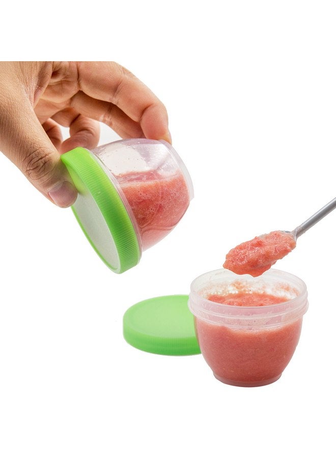 يانج إيفر مجموعة من 18 علبة لتخزين طعام الأطفال من يونج إيفر، 6 أونصات مع أغطية وملصقات، 9 ألوان متنوعة - Image 4