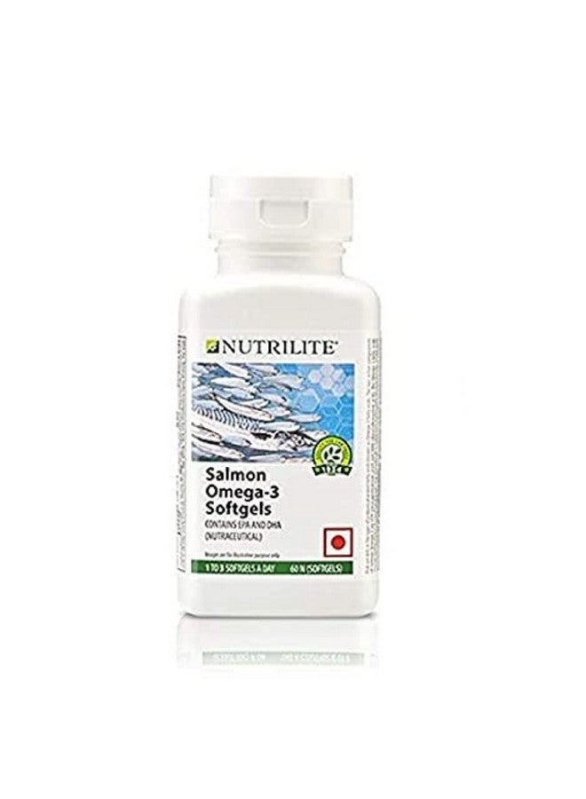Amway أمواي نوتريلايت أوميغا-3 من السلمون 60 كبسولة وحزام شعر/رأس متعدد الألوان - مجموعة, 1 عدد - Image 1
