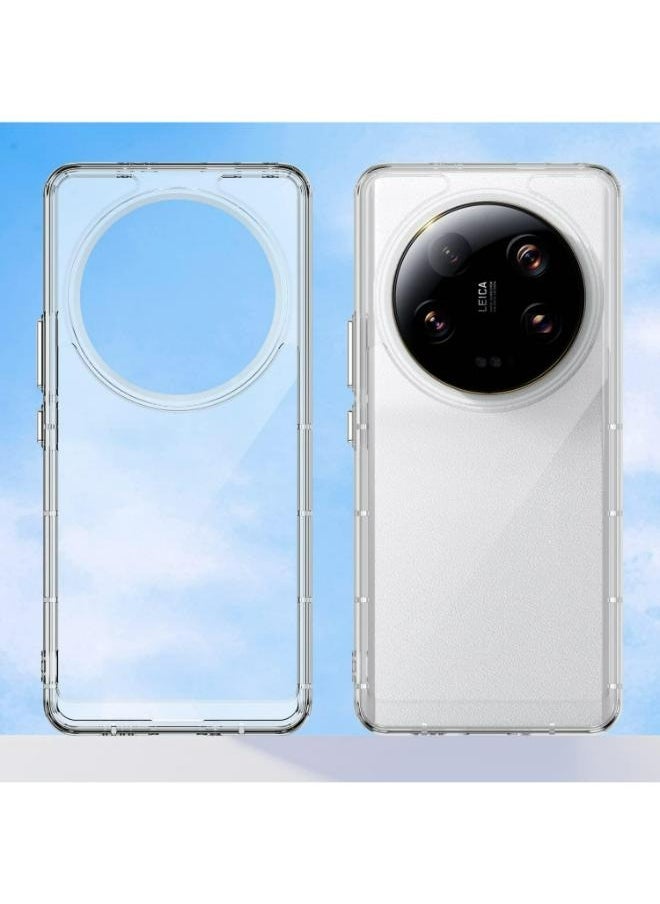 Generic Case Compatible with Xiaomi 14 Ultra Case Crystal Clear Soft TPU Gel Case Flexible Silicone Anti-Scratch Camera Protection Transparent TPU Cover - Clear  - Image 2