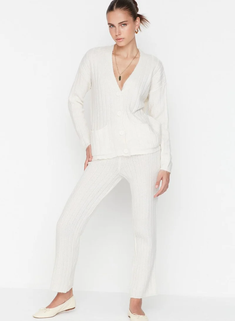 trendyol Button Down Cardigan & Pants Set