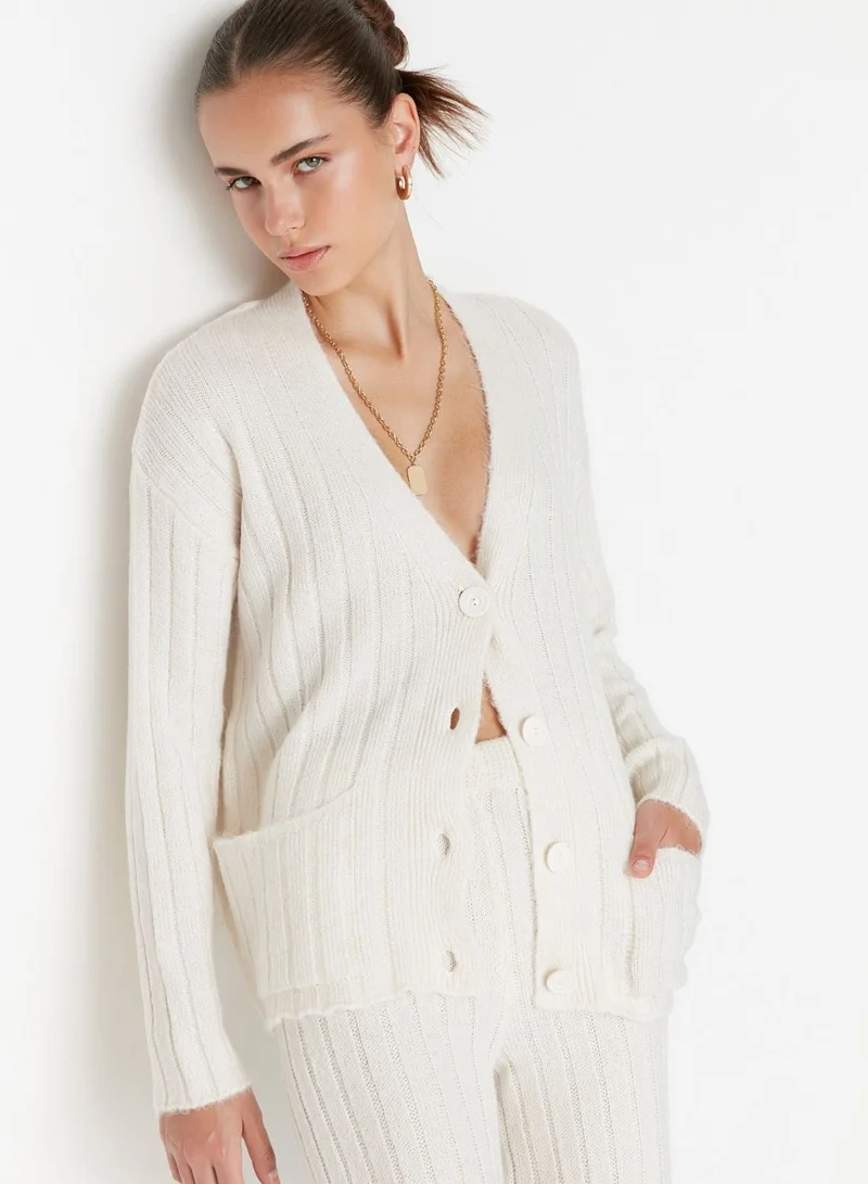 trendyol Button Down Cardigan & Pants Set