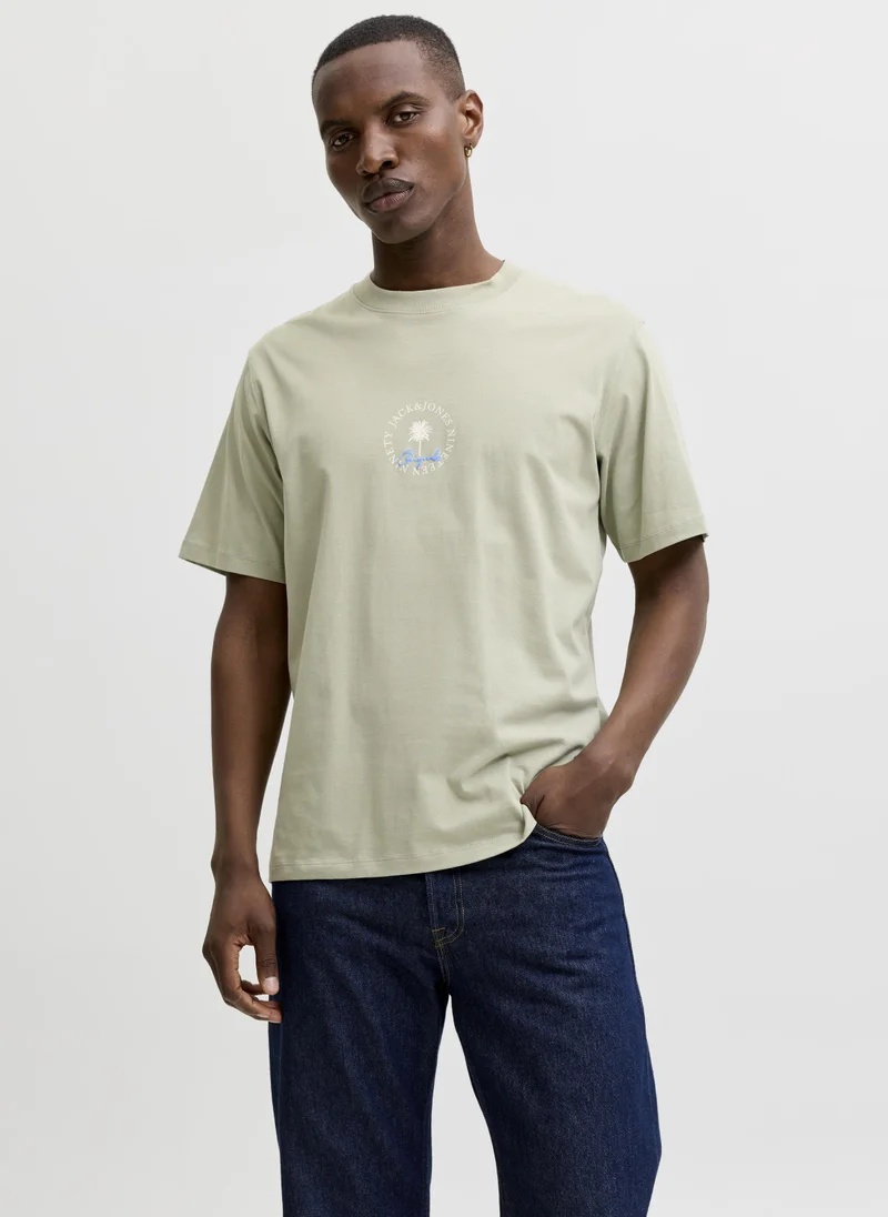 جاك اند جونز JORHYERES MINIMAL TEE SS CREW NECK