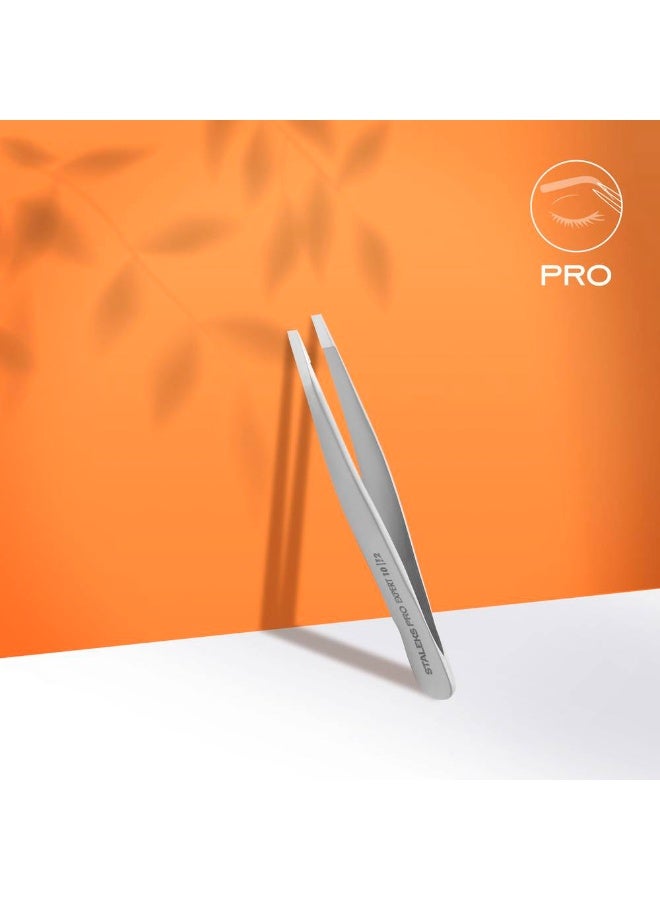 ستالكس برو ملقط حواجب خبير 10 من نوع 2 مستقيم و ضيق مصنوع من الفولاذ مقاوم للصدا - Image 2