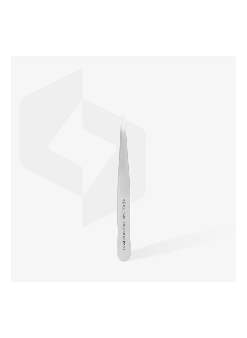 ستالكس برو ملقط حواجب خبير 10 من نوع 2 مستقيم و ضيق مصنوع من الفولاذ مقاوم للصدا - Image 3