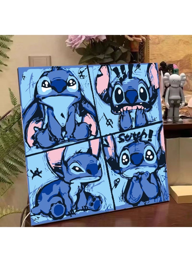 آنا دي آي واي لوحة زيتية للتلوين يدوية الصنع بطلاء كرتوني متنوع - Image 1