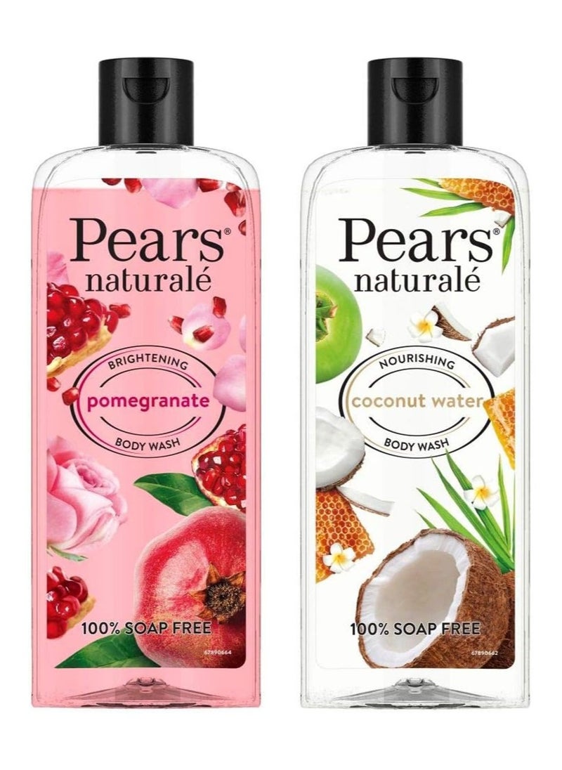 Pears Pears Naturale Nourishing Coconut Water Bodywash 250 Ml And Naturale Brightening Pomegranate Bodywash 250 Ml  - Image 1