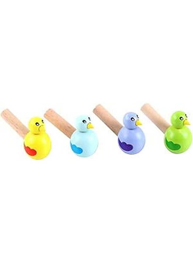 Wooden Bird Whistle Musical Toys For Toddlers 4 Pieces Safe Baby Toys Random Color - Image 1