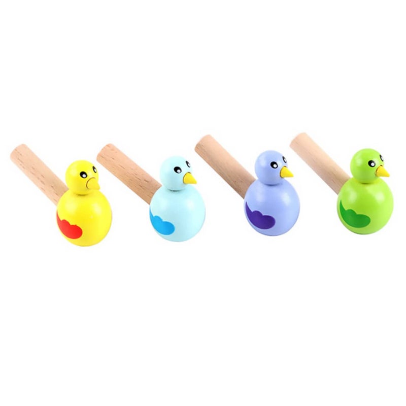 Wooden Bird Whistle Musical Toys For Toddlers 4 Pieces Safe Baby Toys Random Color - Image 2