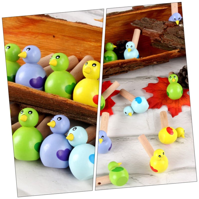 Wooden Bird Whistle Musical Toys For Toddlers 4 Pieces Safe Baby Toys Random Color - Image 5