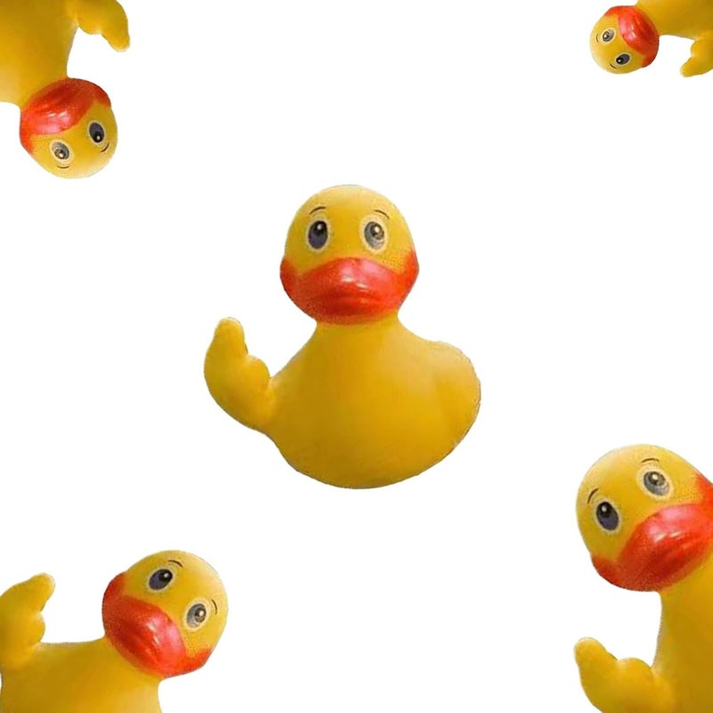 woobles Finger Rubber Duck Toy - Mikilon Rubber Duck for Bath, Car Dashboard Decoration, Novelty Gift, 2.28 Inch, 1 PC - Image 1