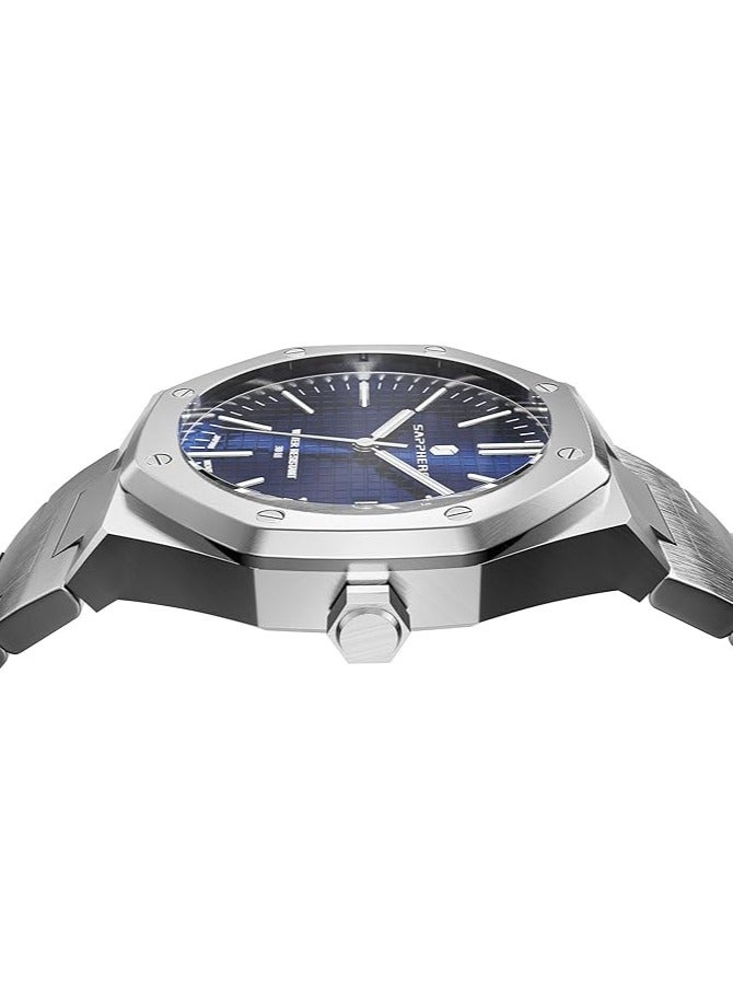 Sapphero Watch for Men Stainless Steel Mens Watches Waterproof Analog Quartz Movement Wrist Watch Gifts for Men - Image 3