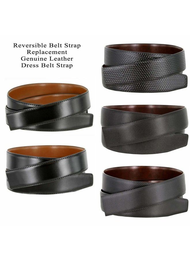 Belts.com Reversible Belt Strap Replacement Genuine Leather Dress Belt Strap, 1-1/8", 1-1/4", 1-3/8" Wide, Black/Tan-30mm-02, 44 - Image 5