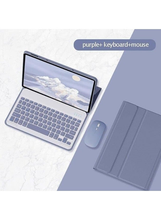 general Arabic and English Keyboard Case Compatible with Lenovo Tab P12 12.7'' 2023, Detachable Wireless Keyboard Slim Leather Smart Cover with Mouse For Lenovo Tab P12 12.7'' 2023 - Image 4