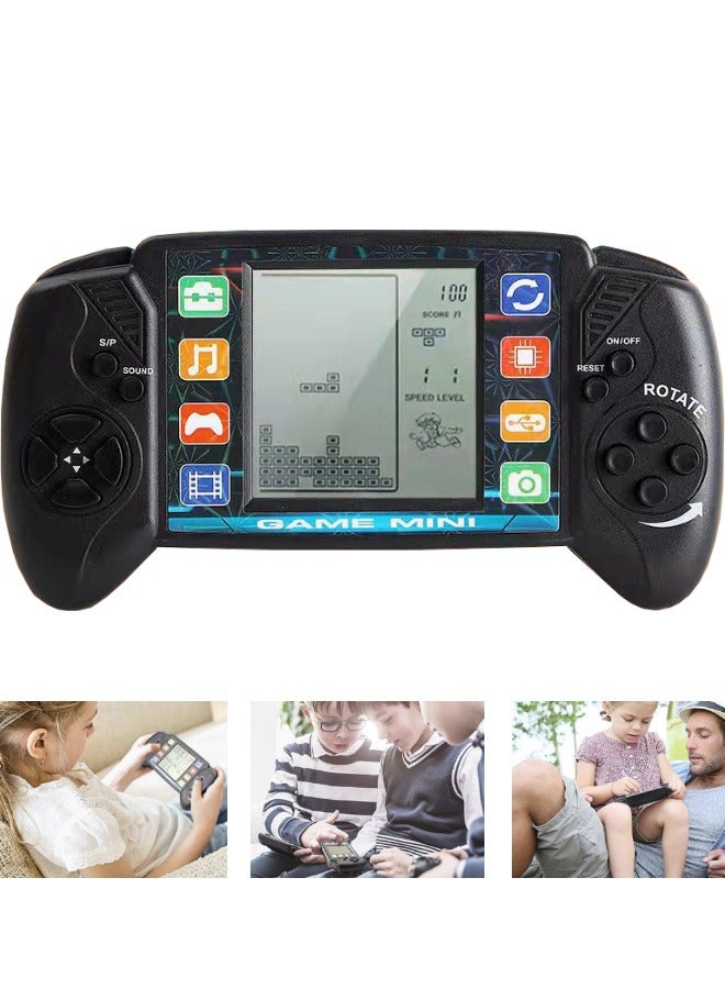 Big Screen Tetris Game Console, Handheld Game Console, Portable Retro Game Player, Puzzle Game Adjustable Difficulty and Speed, Easy to Carry Best Gifts, Black, 2 Modes, 49 Games in Total - Image 1