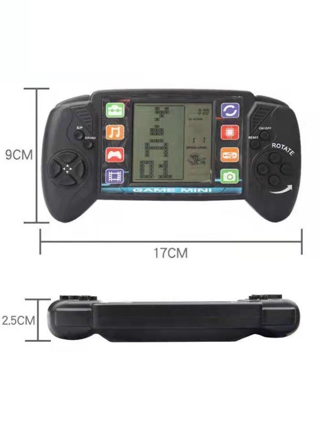 Big Screen Tetris Game Console, Handheld Game Console, Portable Retro Game Player, Puzzle Game Adjustable Difficulty and Speed, Easy to Carry Best Gifts, Black, 2 Modes, 49 Games in Total - Image 3