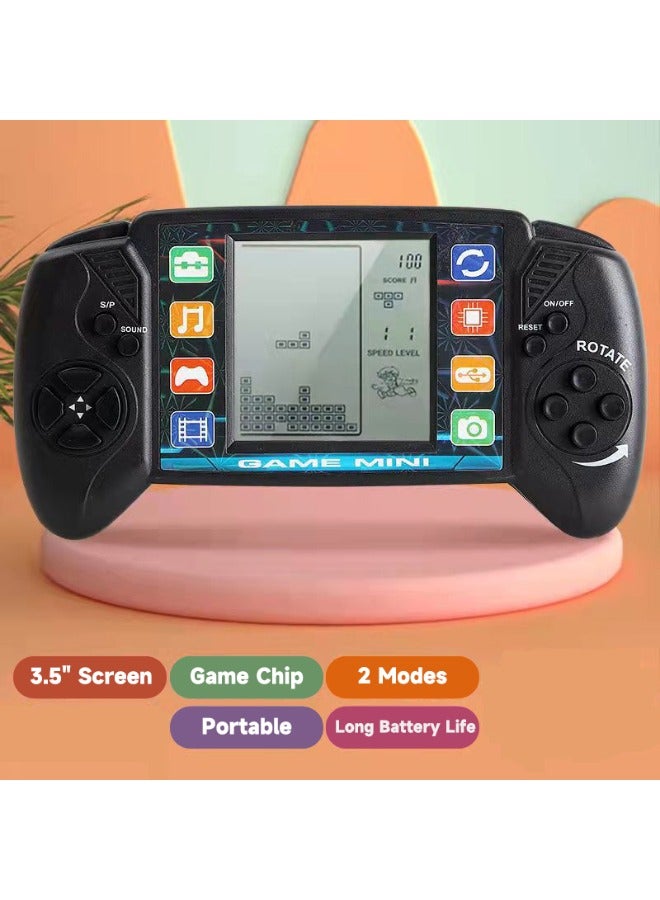 Big Screen Tetris Game Console, Handheld Game Console, Portable Retro Game Player, Puzzle Game Adjustable Difficulty and Speed, Easy to Carry Best Gifts, Black, 2 Modes, 49 Games in Total - Image 4