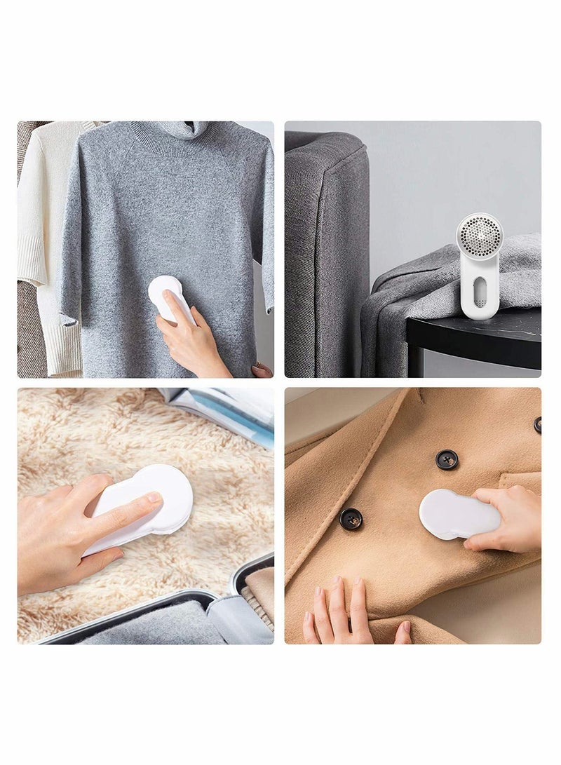 Excefore Fabric Shaver Fuzz Remover, Rechargeable Fabric Shaver with 6-Blades, Dual Protection, Effectively and Quickly Remove Fuzz for Clothes, Sweater, Curtain, Socks, Couch, Blanket - Image 3