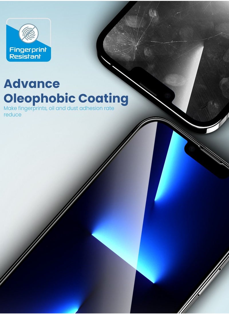 Remson Glass Guard Pro + 9H Tempered Glass Screen Protector Full Coverage HD Clear with Auto Alignment Installation Tool Designed for iPhone 13 Pro 6.1 inch