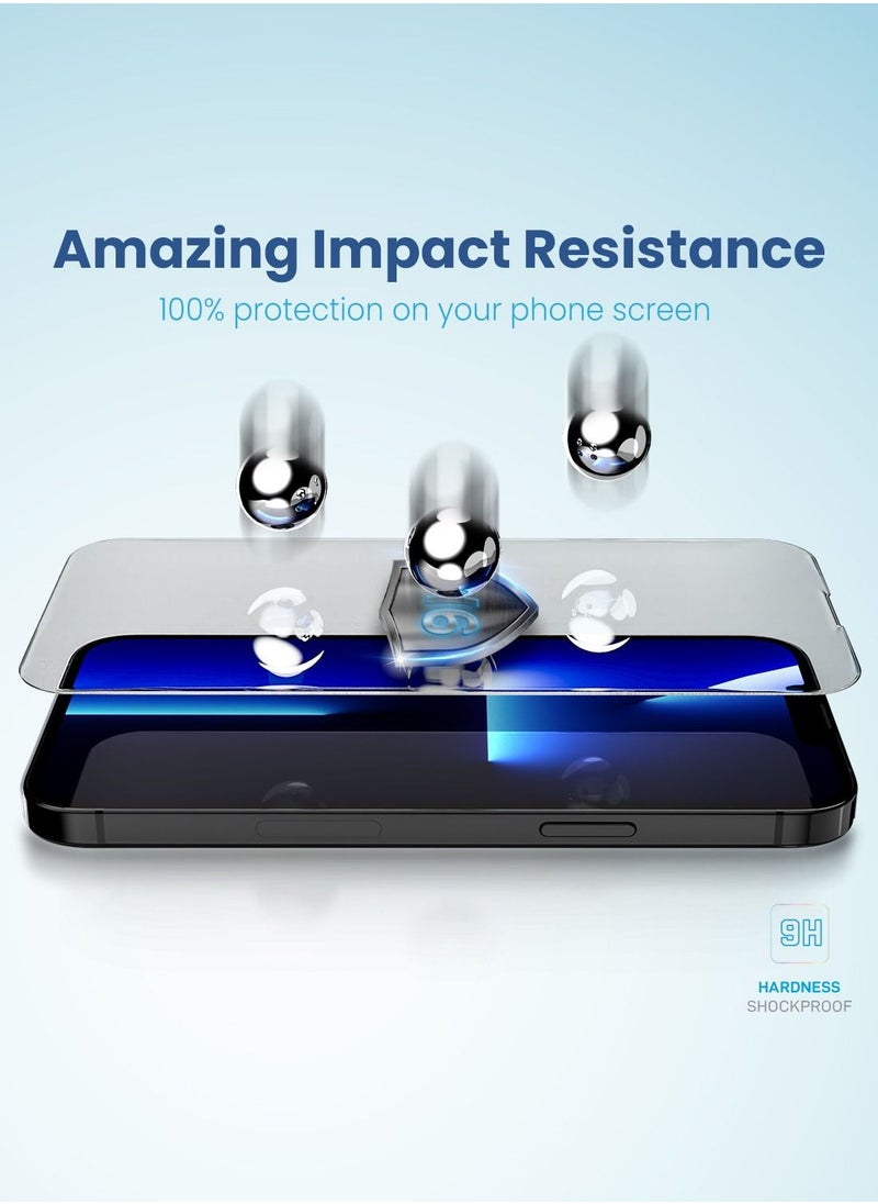 Remson Glass Guard Pro + 9H Tempered Glass Screen Protector Full Coverage HD Clear with Auto Alignment Installation Tool Designed for iPhone 13 Pro 6.1 inch
