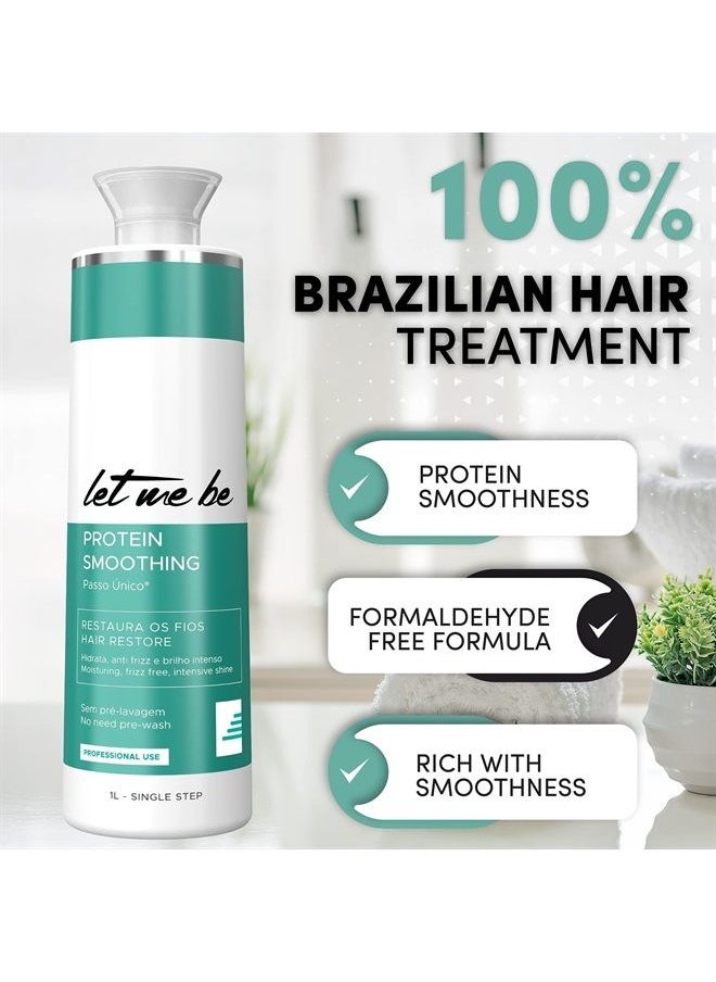 Let Me Be - Hair Keratin Treatment | Brazilian Protein Smoothing Treatment | Moisturizing, Frizz Free & Intensive Shine | Effective Keratin Straighten Your Hairs | Single step treatment | bottle contain - Image 1